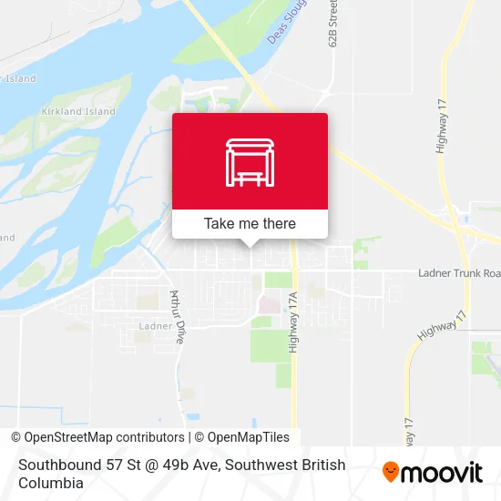 Southbound 57 St @ 49b Ave map