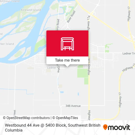 Westbound 44 Ave @ 5400 Block map