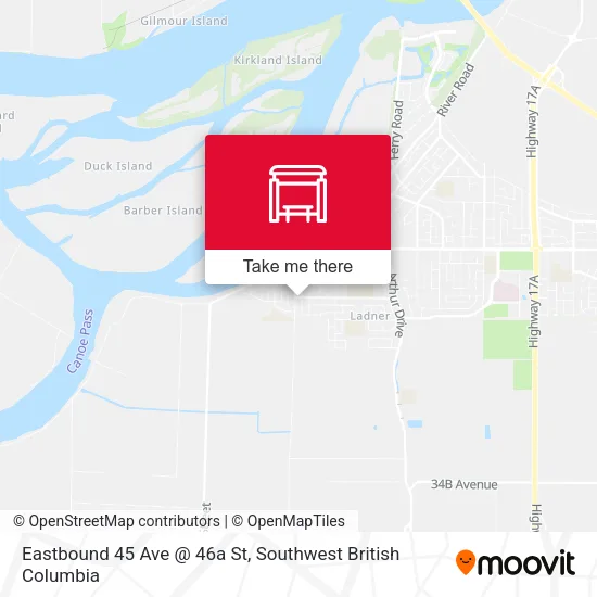Eastbound 45 Ave @ 46a St map