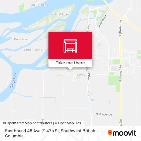 Eastbound 45 Ave @ 47a St map