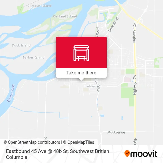 Eastbound 45 Ave @ 48b St map