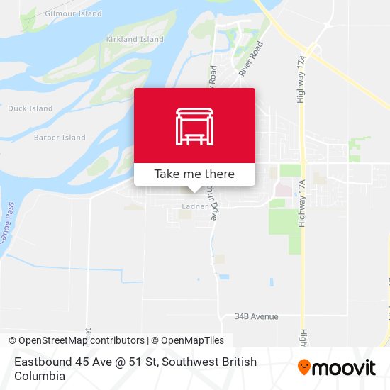 Eastbound 45 Ave @ 51 St map