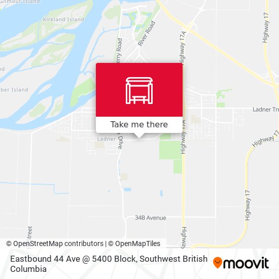 Eastbound 44 Ave @ 5400 Block map