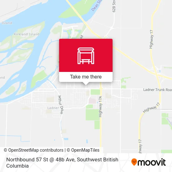 Northbound 57 St @ 48b Ave map