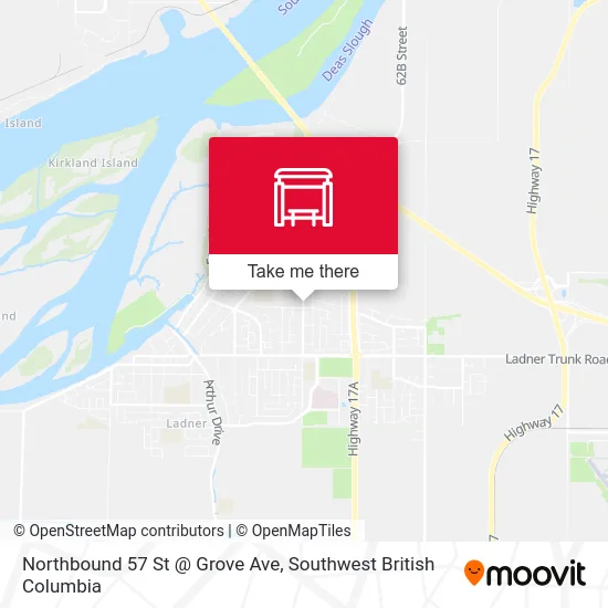 Northbound 57 St @ Grove Ave map