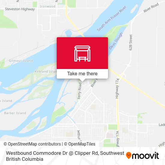 Westbound Commodore Dr @ Clipper Rd map