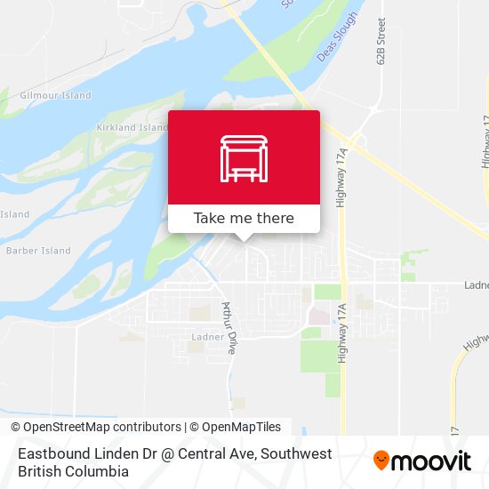 Eastbound Linden Dr @ Central Ave map
