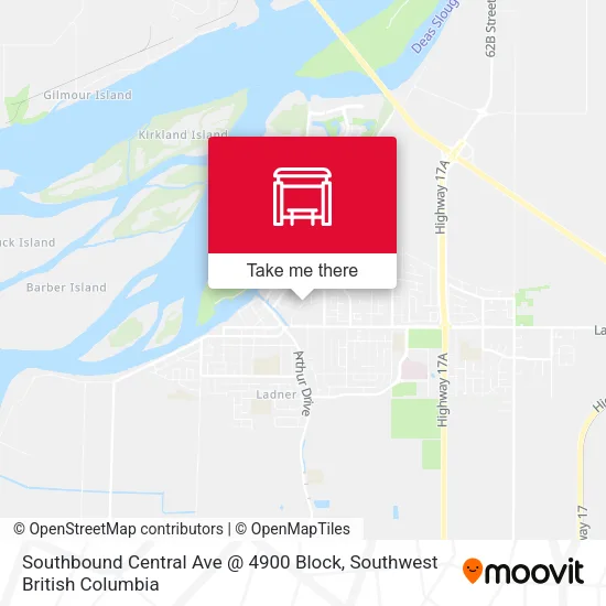 Southbound Central Ave @ 4900 Block map