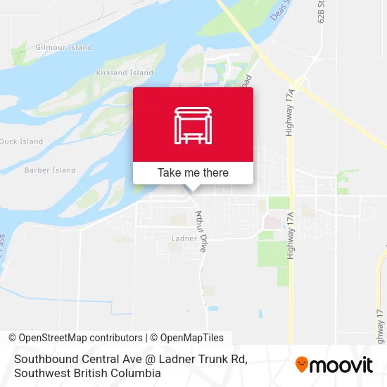 Southbound Central Ave @ Ladner Trunk Rd map