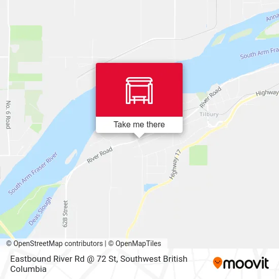 Eastbound River Rd @ 72 St map