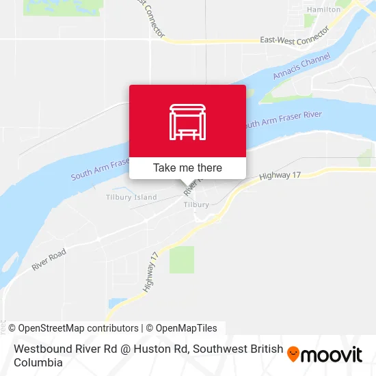 Westbound River Rd @ Huston Rd map