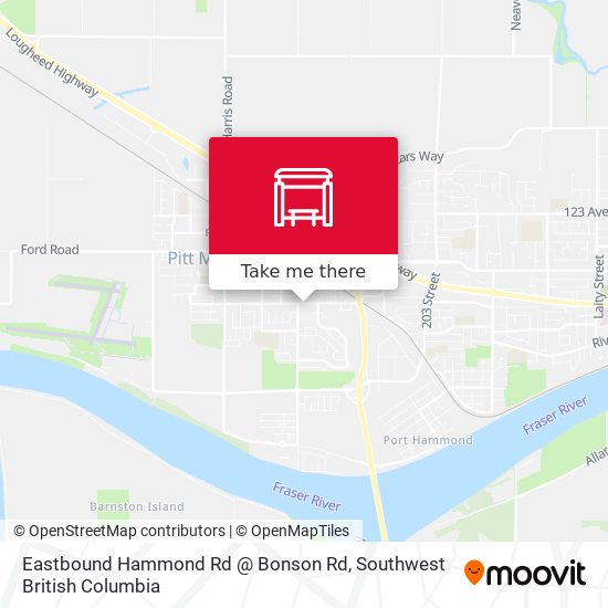 Eastbound Hammond Rd @ Bonson Rd plan