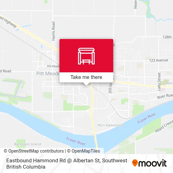Eastbound Hammond Rd @ Albertan St map