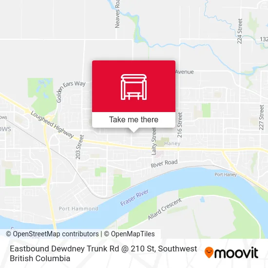 Eastbound Dewdney Trunk Rd @ 210 St map