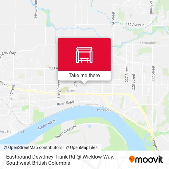 Eastbound Dewdney Trunk Rd @ Wicklow Way map