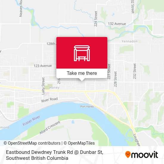Eastbound Dewdney Trunk Rd @ Dunbar St map