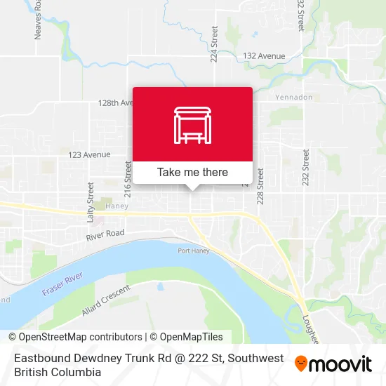 Eastbound Dewdney Trunk Rd @ 222 St map