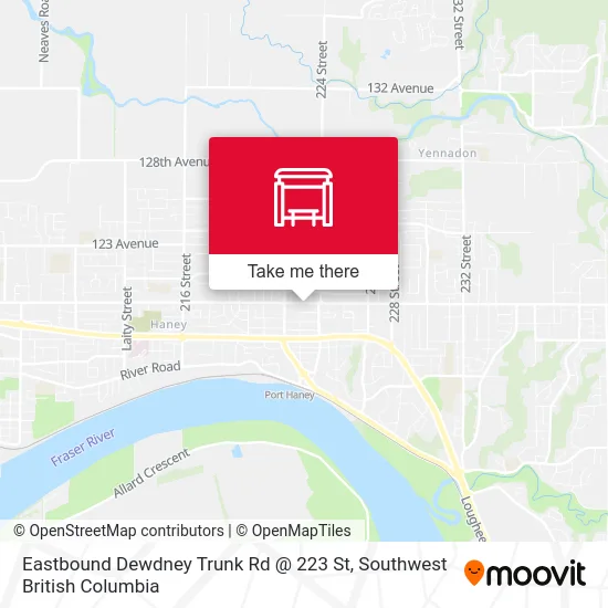 Eastbound Dewdney Trunk Rd @ 223 St map