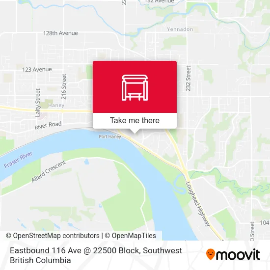 Eastbound 116 Ave @ 22500 Block map