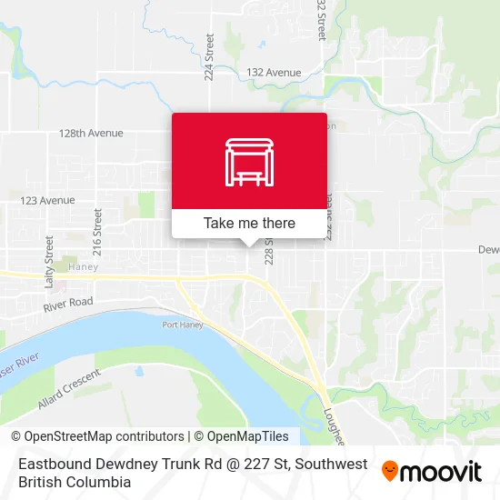 Eastbound Dewdney Trunk Rd @ 227 St map