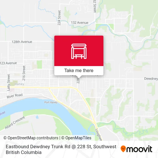 Eastbound Dewdney Trunk Rd @ 228 St map