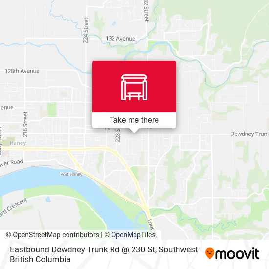 Eastbound Dewdney Trunk Rd @ 230 St map
