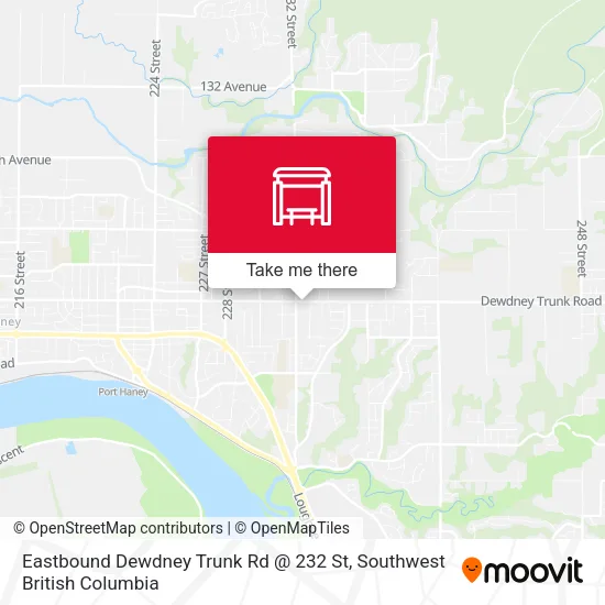 Eastbound Dewdney Trunk Rd @ 232 St map