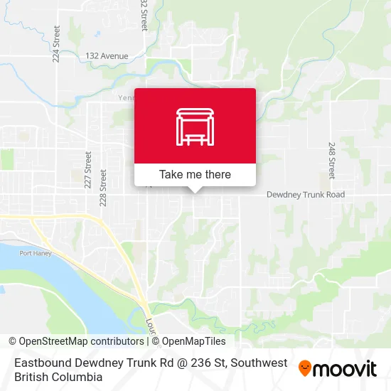 Eastbound Dewdney Trunk Rd @ 236 St map