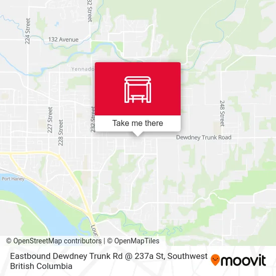 Eastbound Dewdney Trunk Rd @ 237a St map