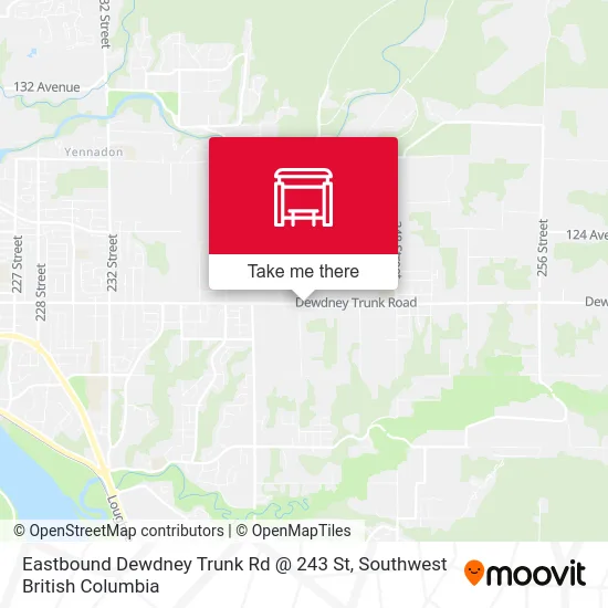 Eastbound Dewdney Trunk Rd @ 243 St map