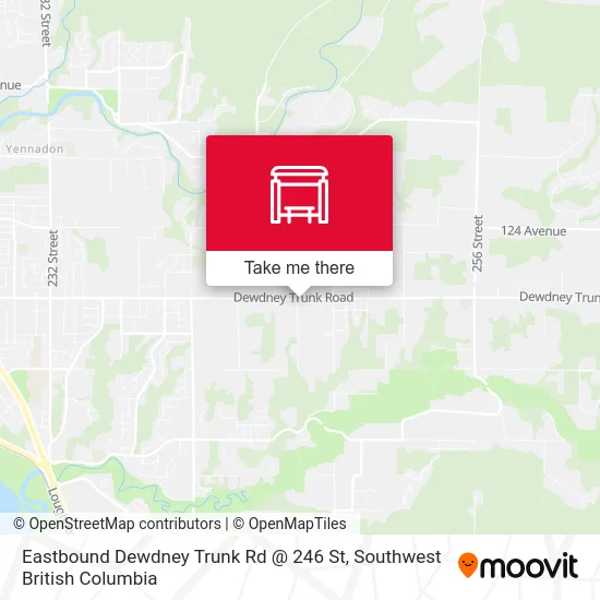 Eastbound Dewdney Trunk Rd @ 246 St map