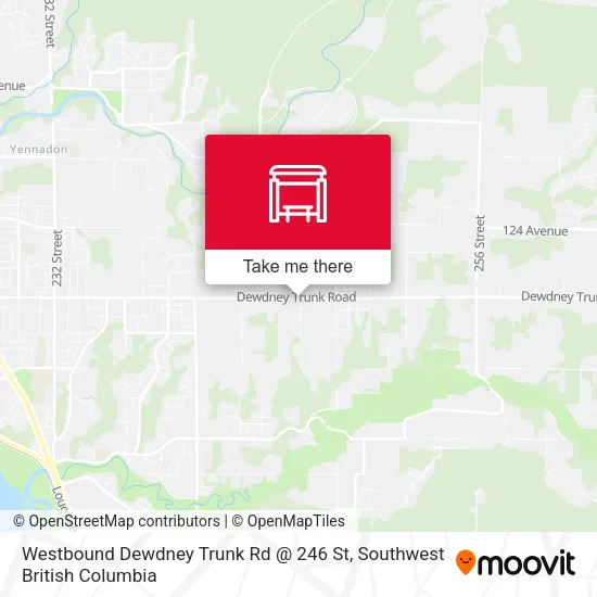 Westbound Dewdney Trunk Rd @ 246 St map