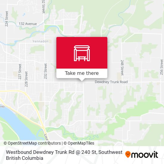 Westbound Dewdney Trunk Rd @ 240 St map