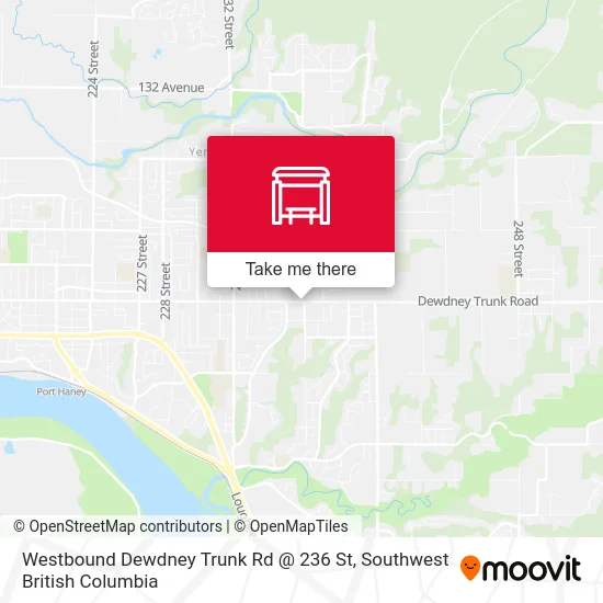 Westbound Dewdney Trunk Rd @ 236 St map