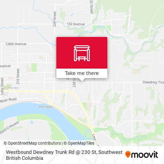 Westbound Dewdney Trunk Rd @ 230 St map