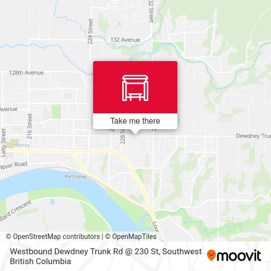 Westbound Dewdney Trunk Rd @ 230 St map