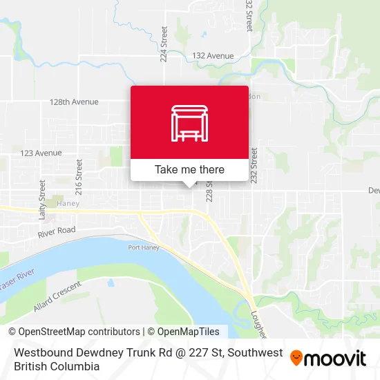 Westbound Dewdney Trunk Rd @ 227 St map