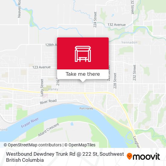 Westbound Dewdney Trunk Rd @ 222 St map