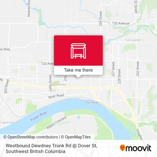 Westbound Dewdney Trunk Rd @ Dover St map