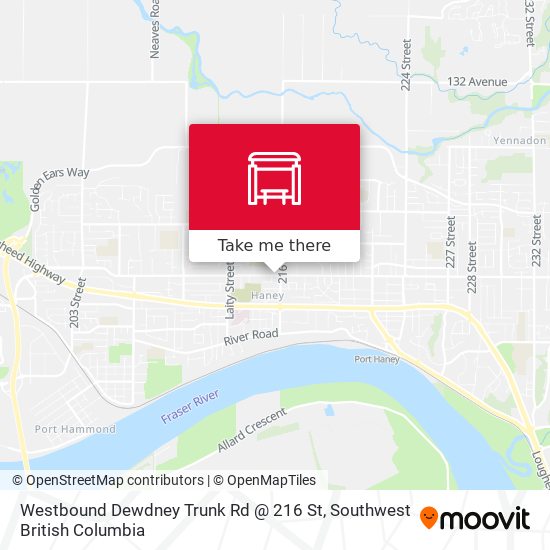 Westbound Dewdney Trunk Rd @ 216 St map