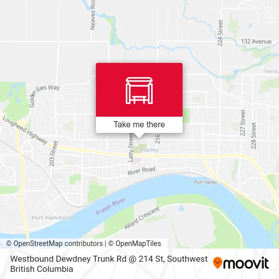 Westbound Dewdney Trunk Rd @ 214 St map