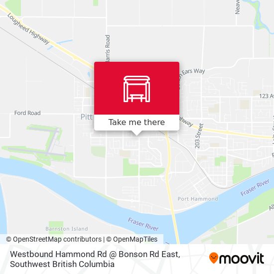 Westbound Hammond Rd @ Bonson Rd East map