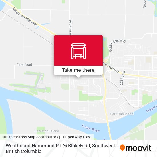 Westbound Hammond Rd @ Blakely Rd map
