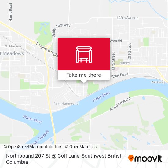Northbound 207 St @ Golf Lane map