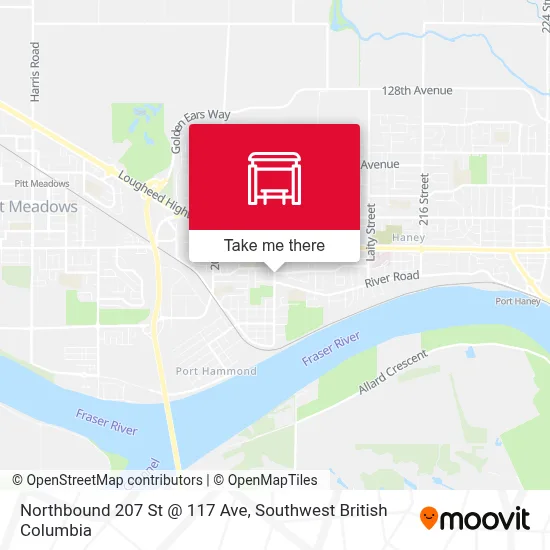 Northbound 207 St @ 117 Ave map