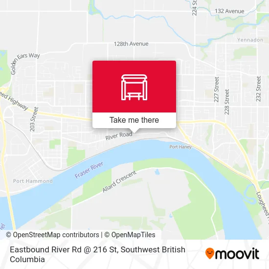 Eastbound River Rd @ 216 St map