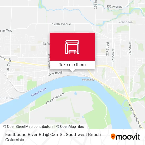 Eastbound River Rd @ Carr St map