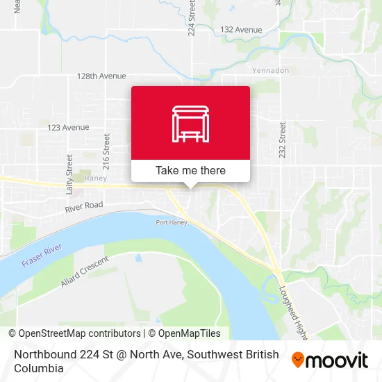 Northbound 224 St @ North Ave map