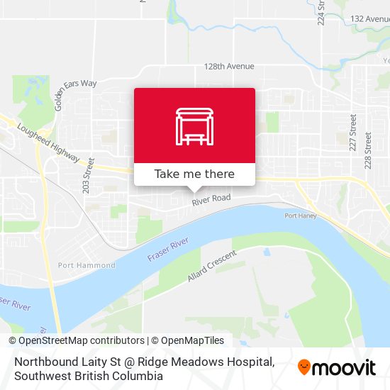 Northbound Laity St @ Ridge Meadows Hospital map