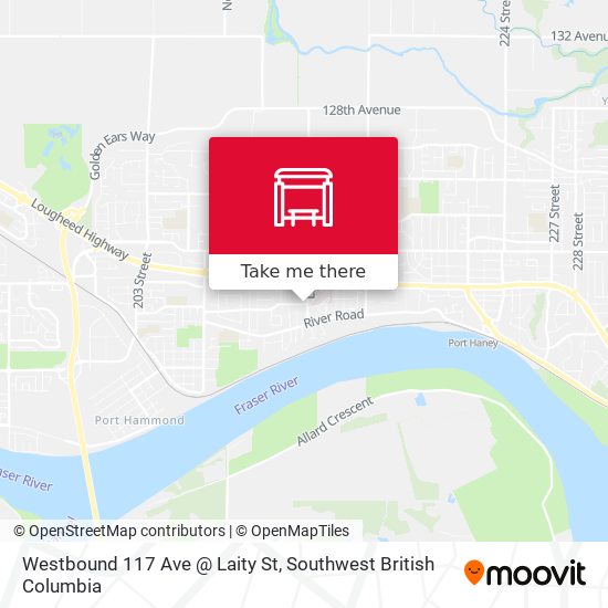 Westbound 117 Ave @ Laity St map